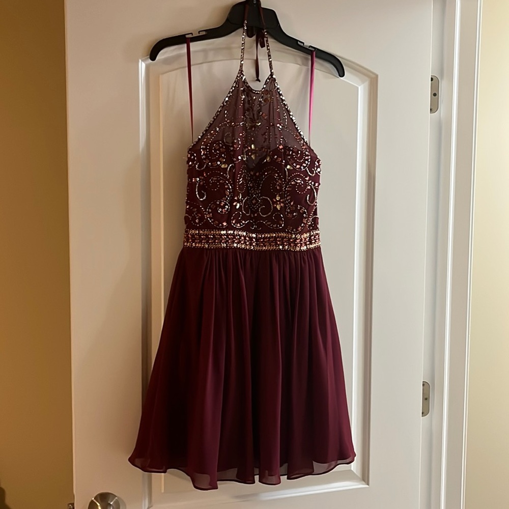Burgundy formal dress